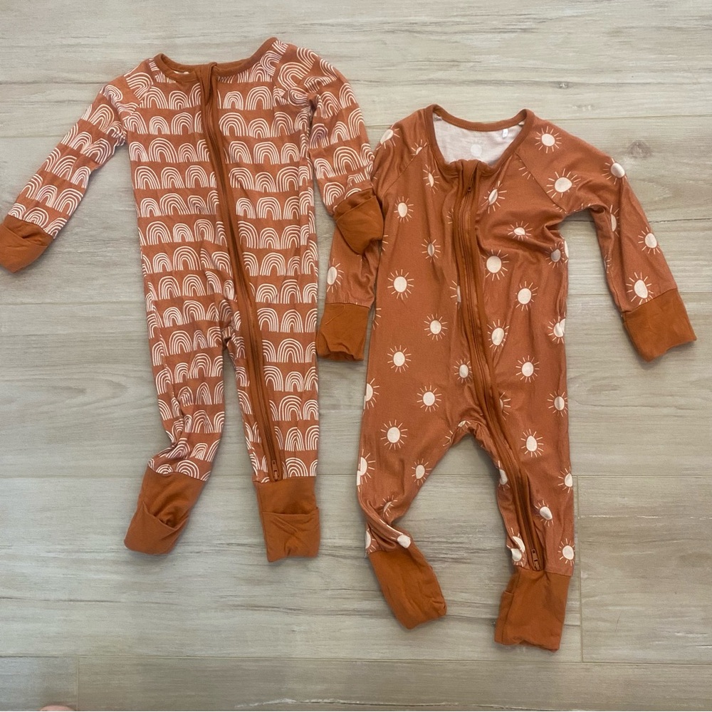 ✨Sale✨ Bamboo sleepers 3-6 month boho earthy prints